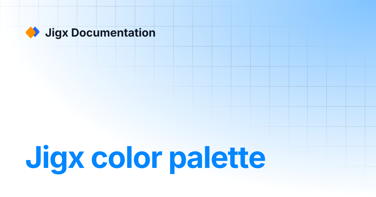 Jigx color palette | Jigx Documentation